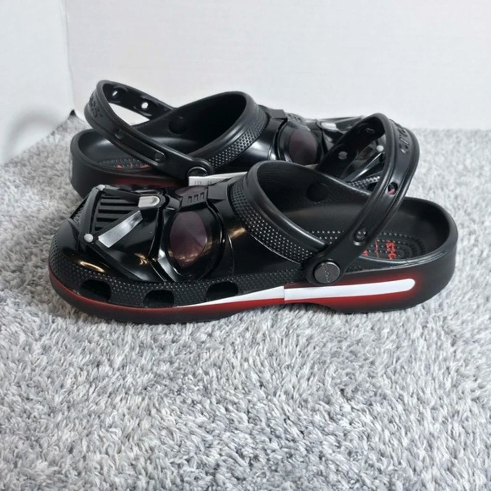 Crocs Star Wars‎ Darth Vader Classic Clogs Black Mens 8 Womens 10 211774-90H NEW